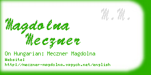 magdolna meczner business card